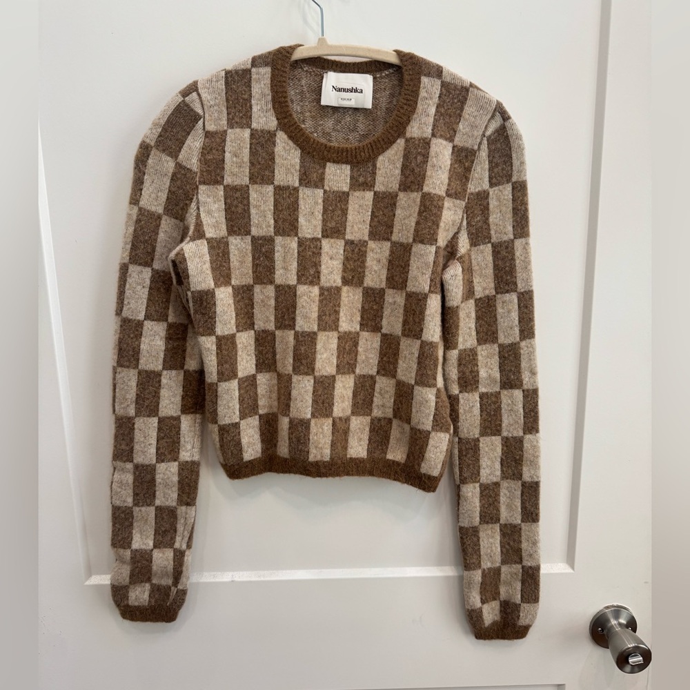 NANUSHKA Checked knitted sweater size Small
